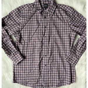 Jos. A Bank Traveler Plaid Button Down Shirt